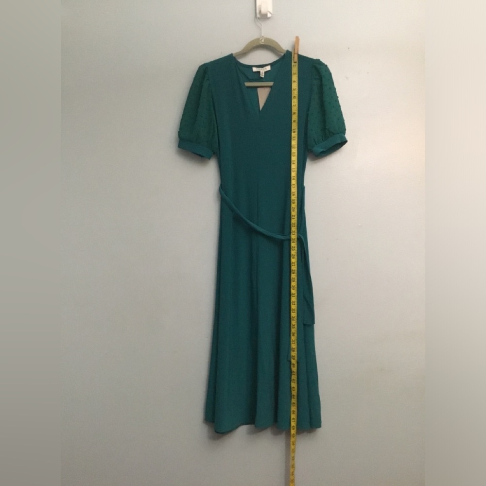 Chaus Teal V-Neck Tie-Waist Maxi Dress - Picture 15 of 16